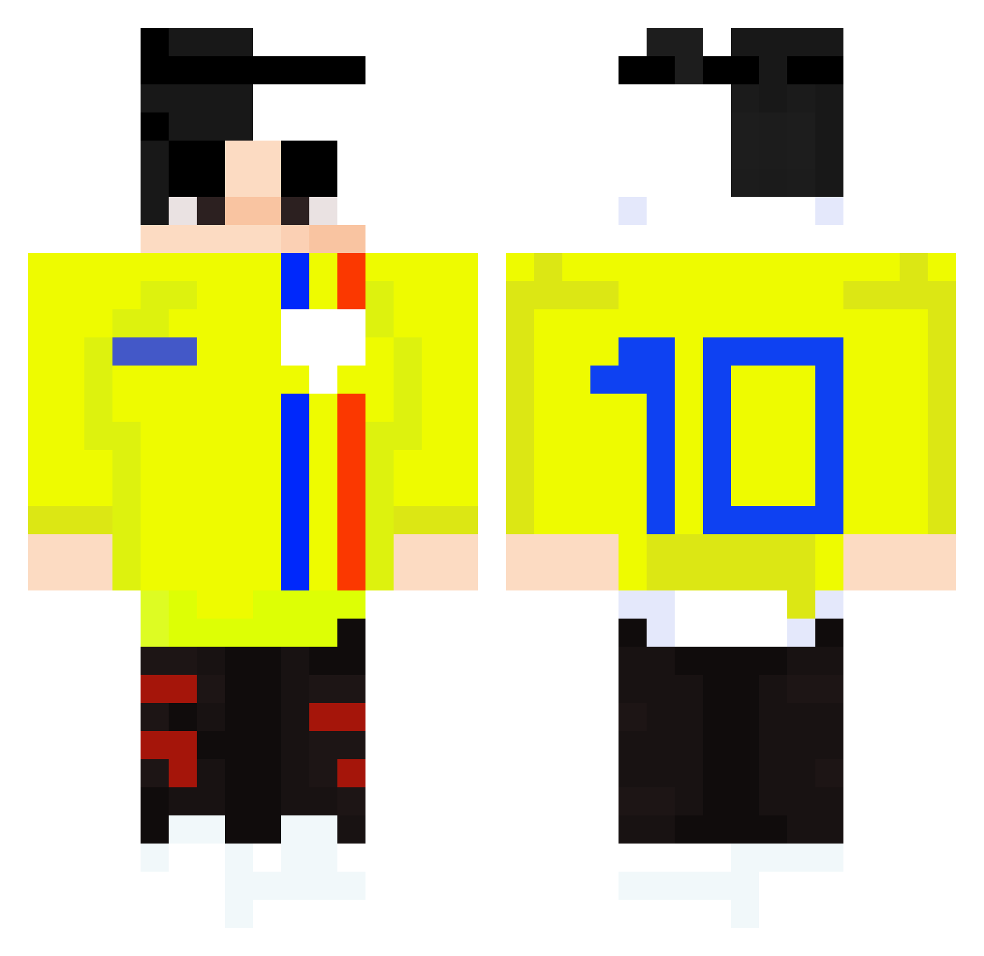AyanAngel Minecraft skin, front and back view
