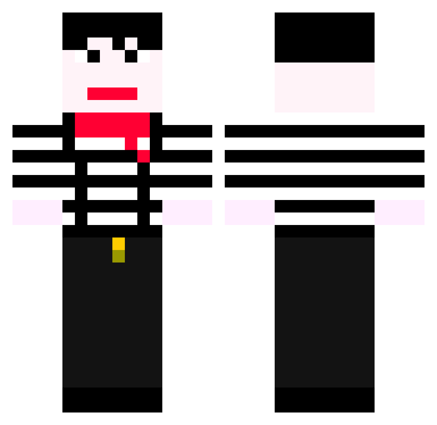 Rallier Minecraft skin, front and back view