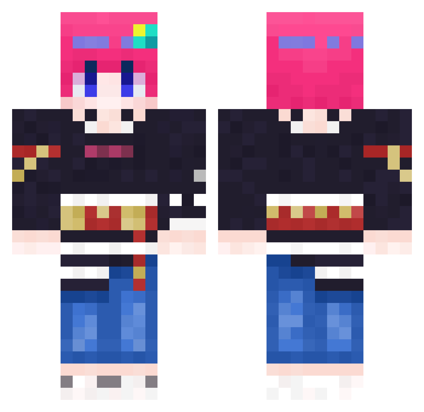 Momiji311 Minecraft skin, front and back view