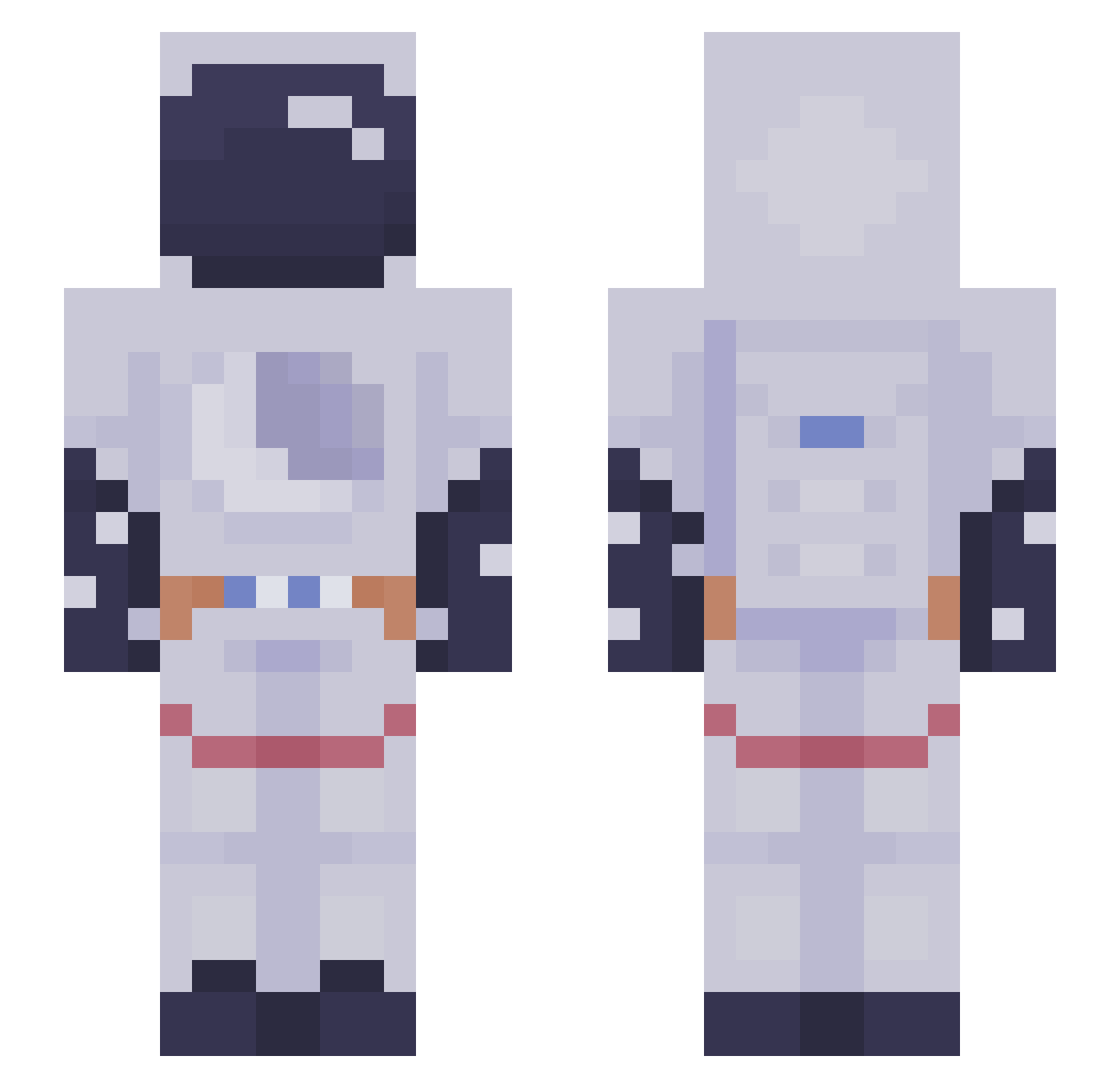 LORDDUCKTON Minecraft skin, front and back view