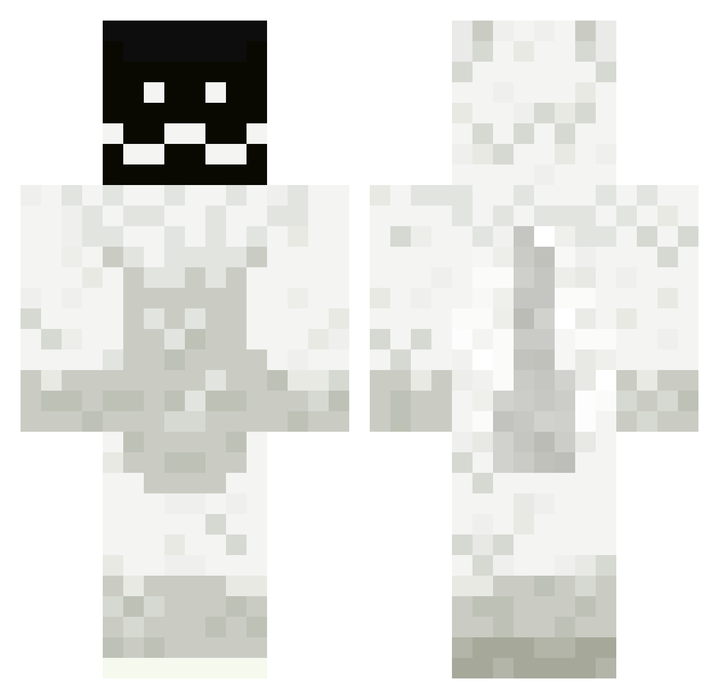 Phlareon Minecraft skin, front and back view