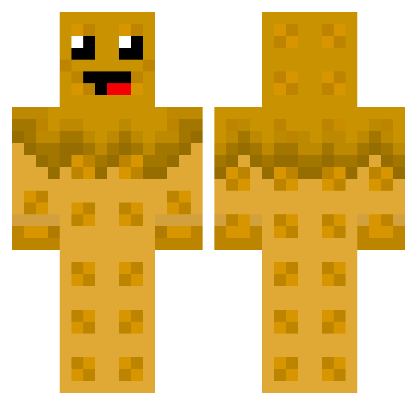 Inconceivable Minecraft skin, front and back view