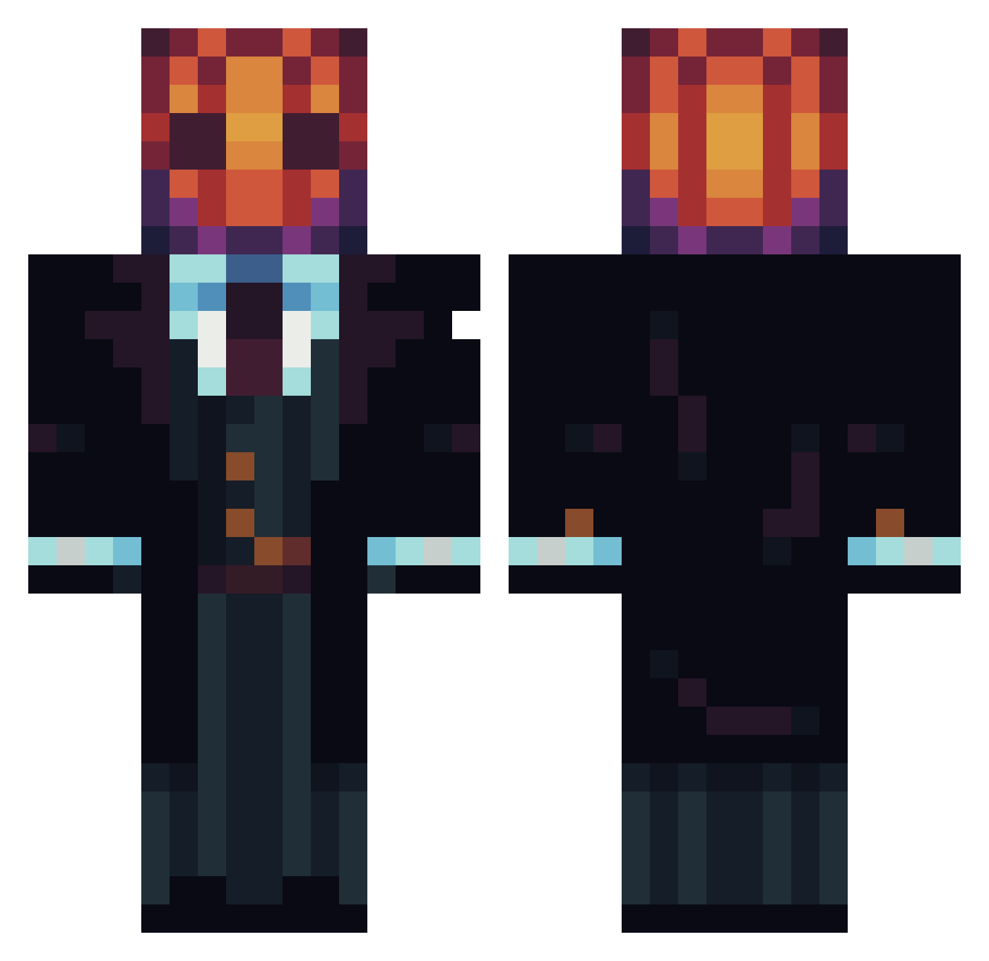 lauischick Minecraft skin, front and back view