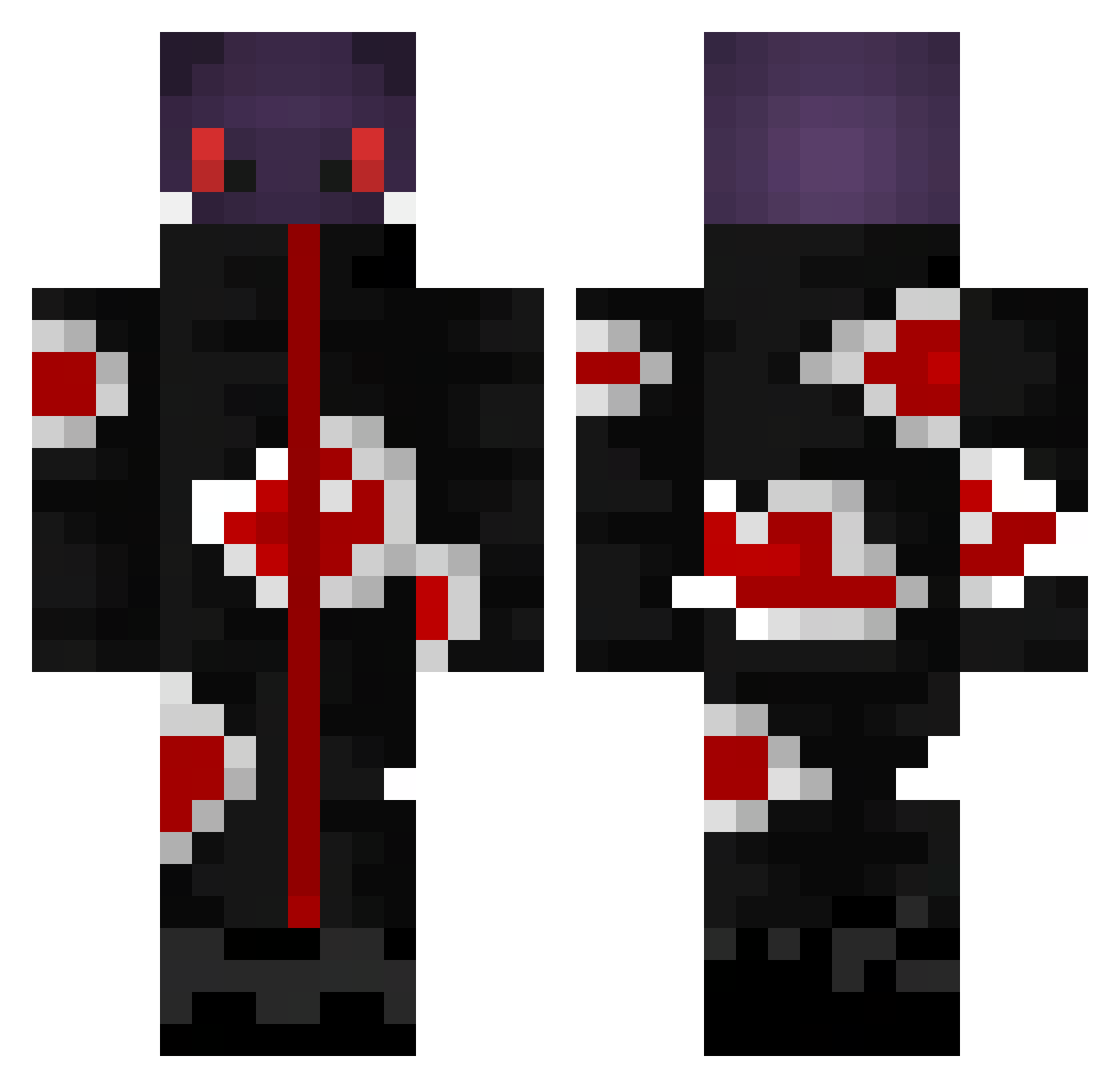 InfinityAbR Minecraft skin, front and back view