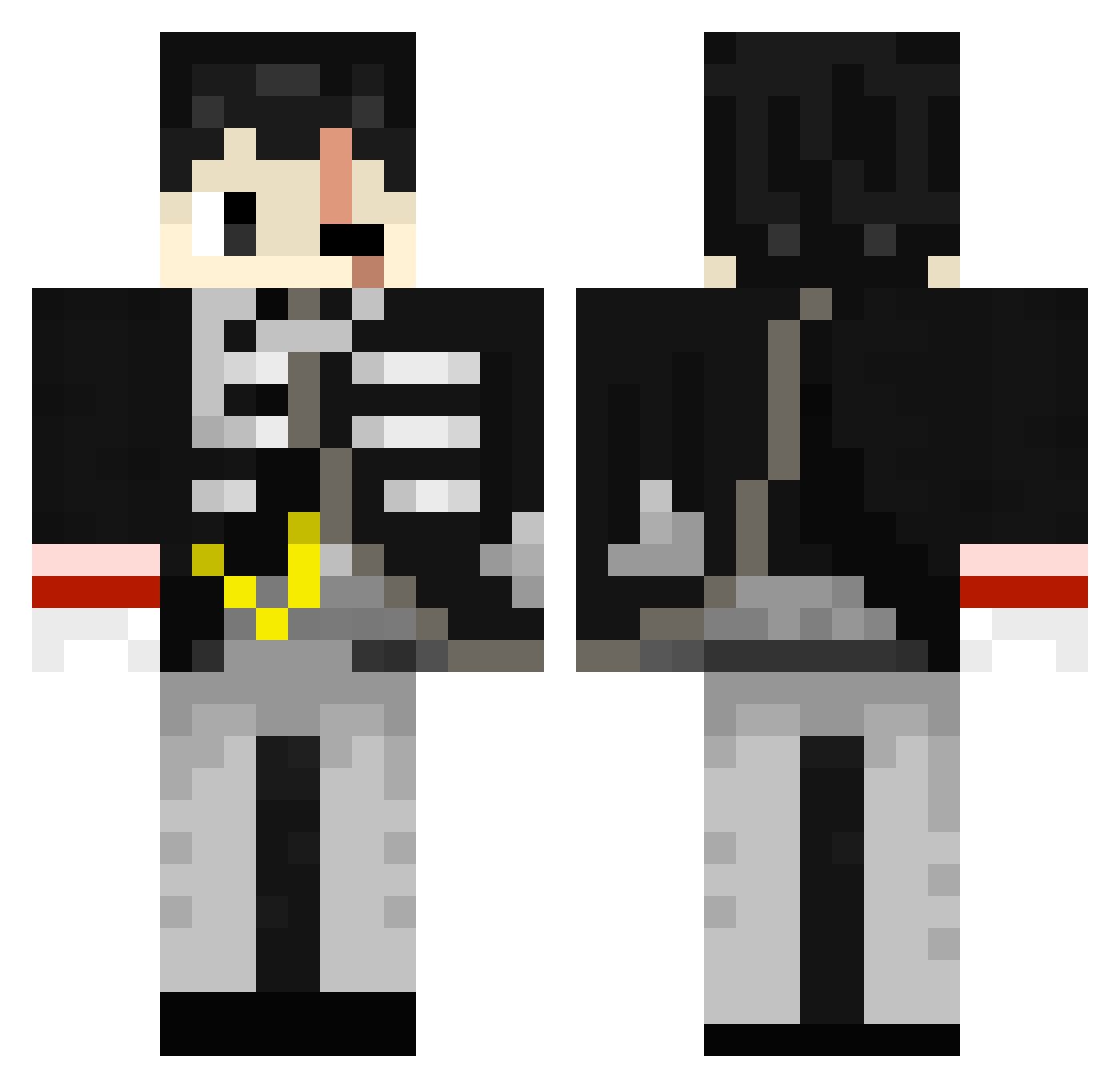 britishsupman Minecraft skin, front and back view