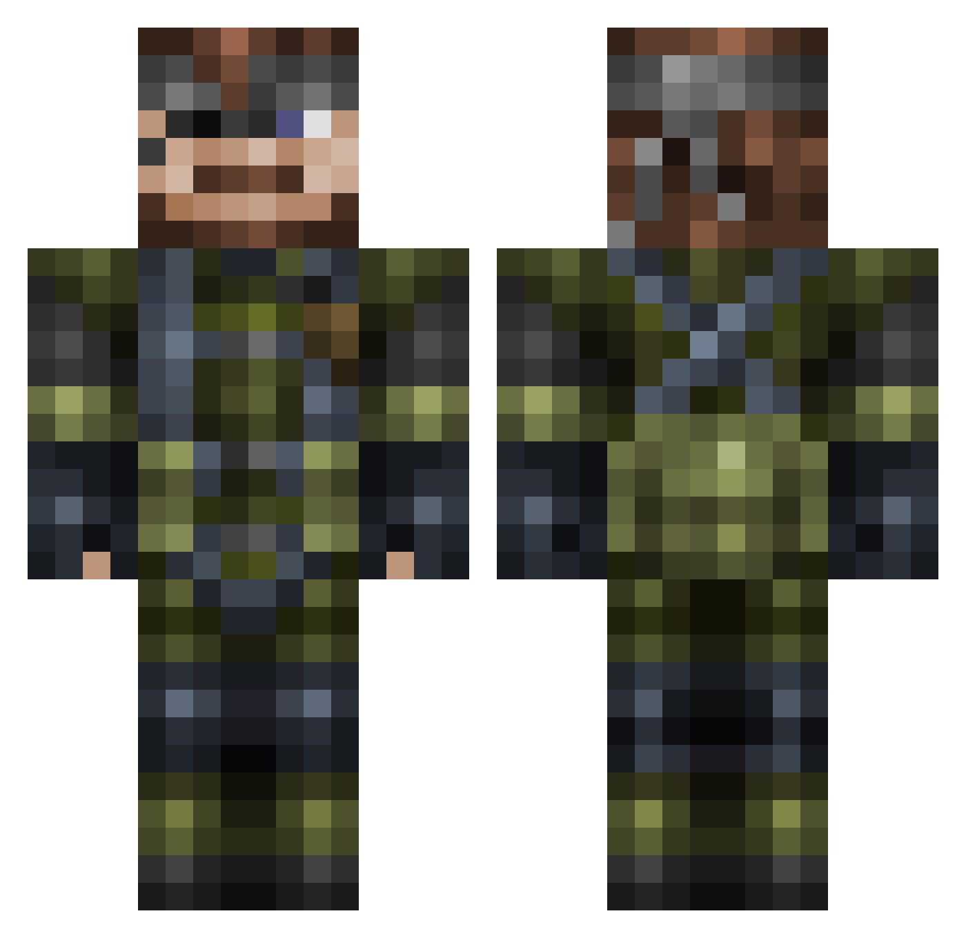 GabrielRuok Minecraft skin, front and back view