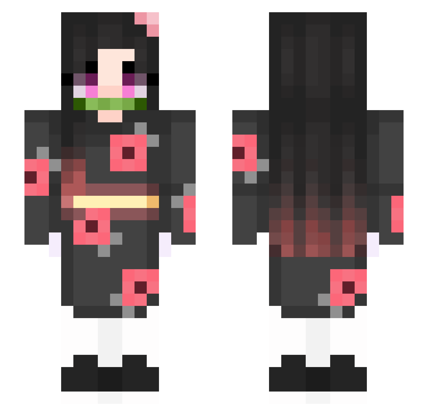 Cotton_922 Minecraft skin, front and back view