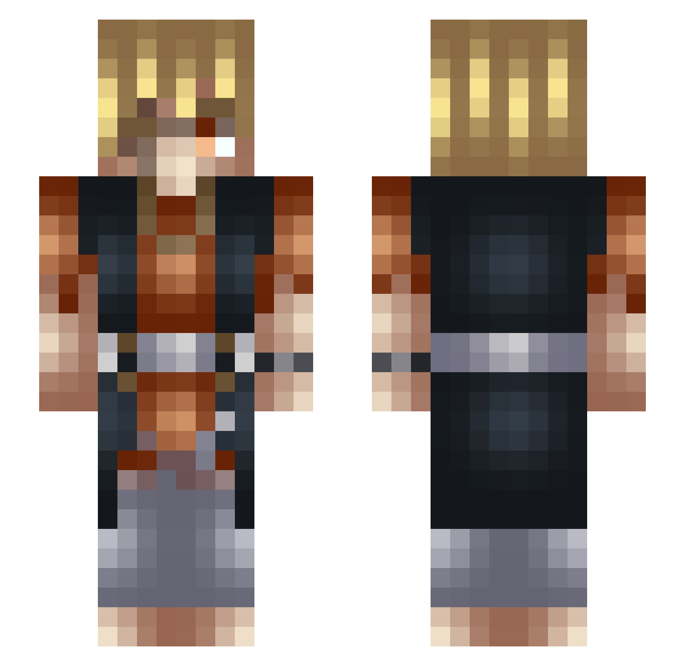 C146 Minecraft skin, front and back view