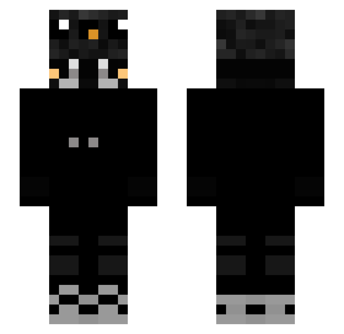 Tolstii92 Minecraft skin, front and back view