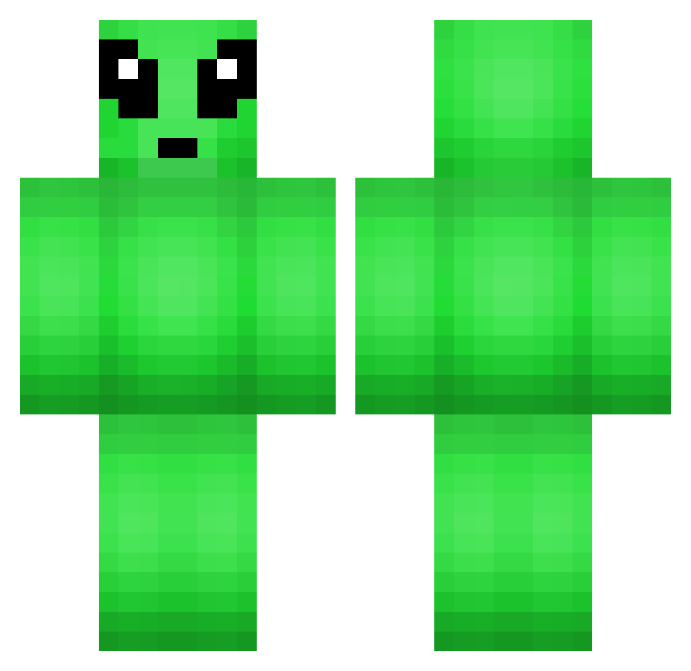 Enmeshment Minecraft skin, front and back view