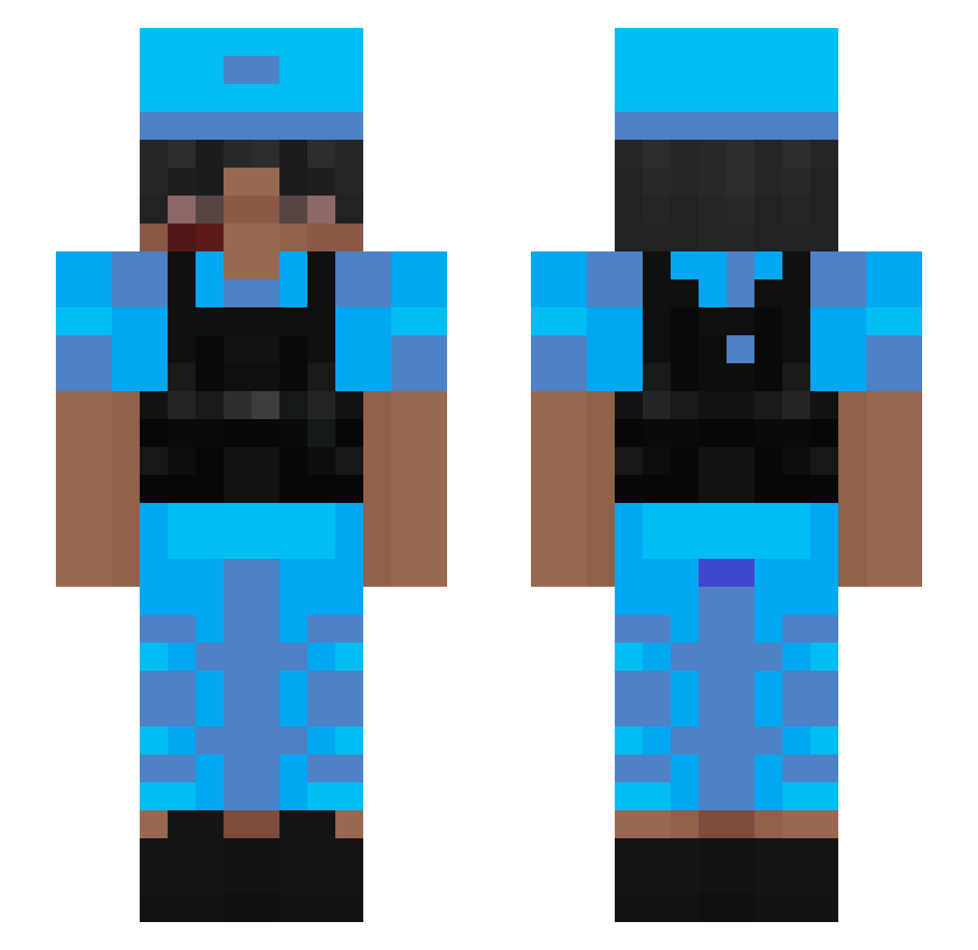 dqv11d Minecraft skin, front and back view