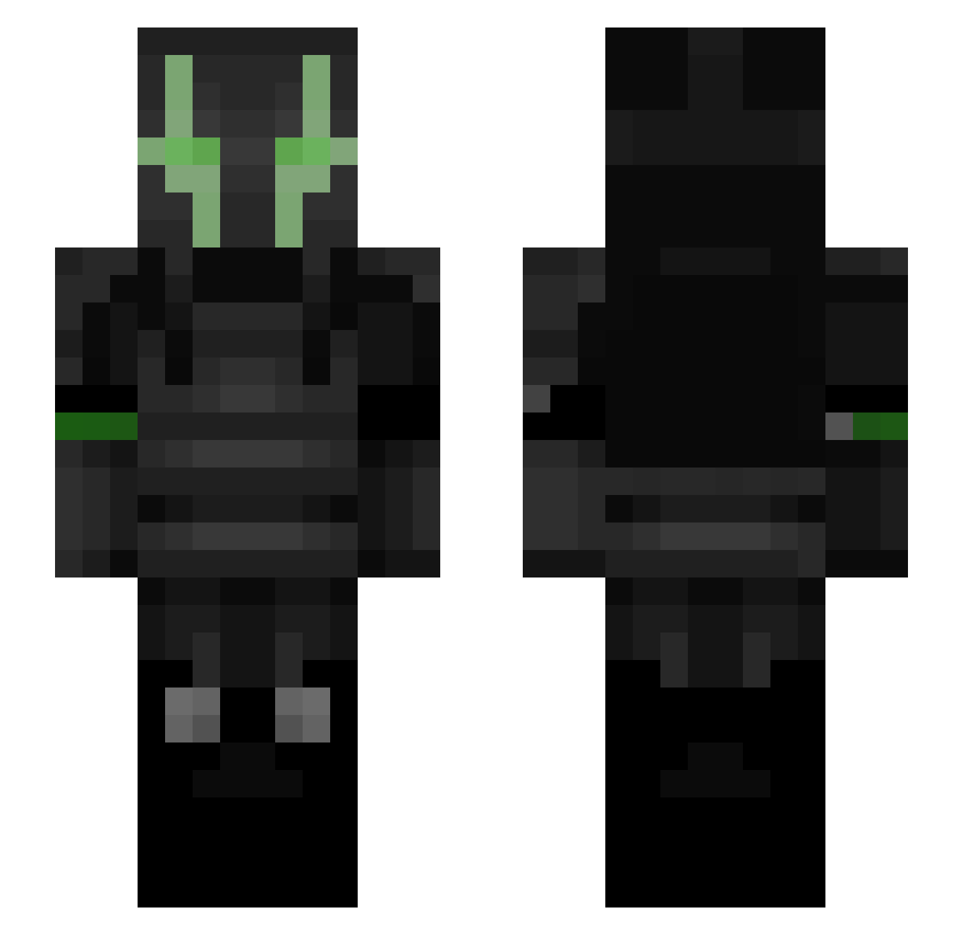 KaiMicah Minecraft skin, front and back view