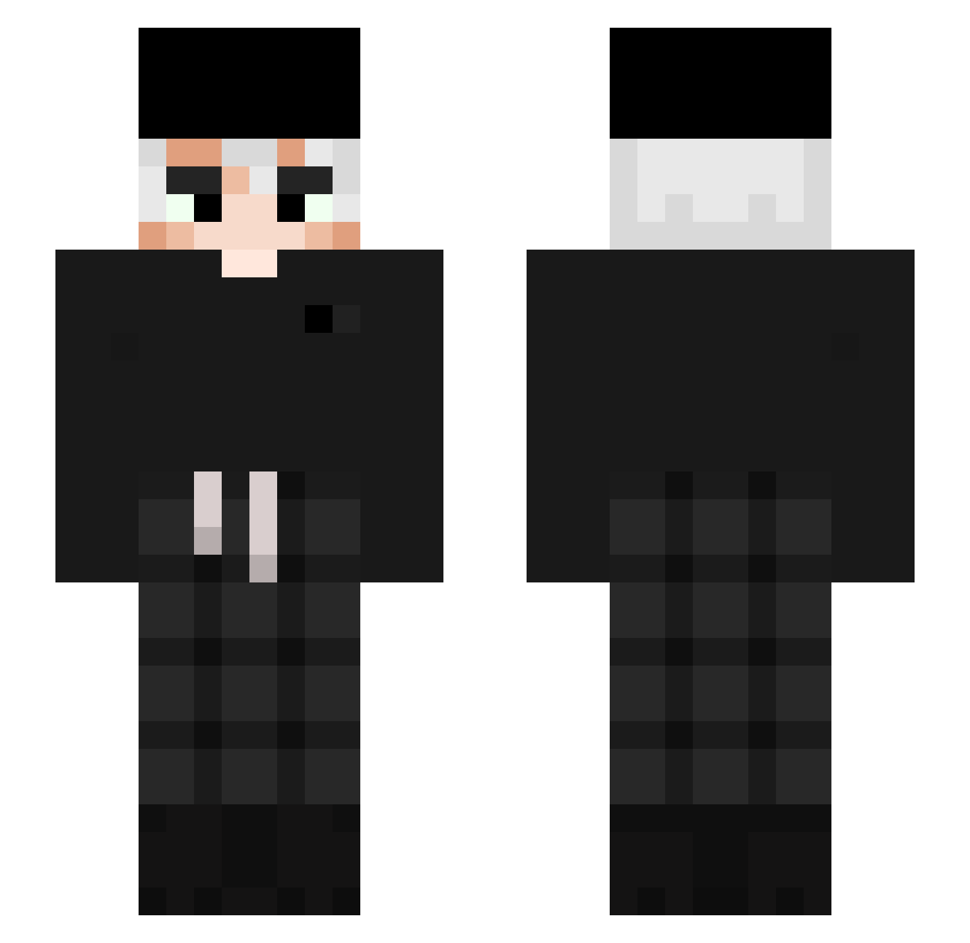 TRUDUKU Minecraft skin, front and back view