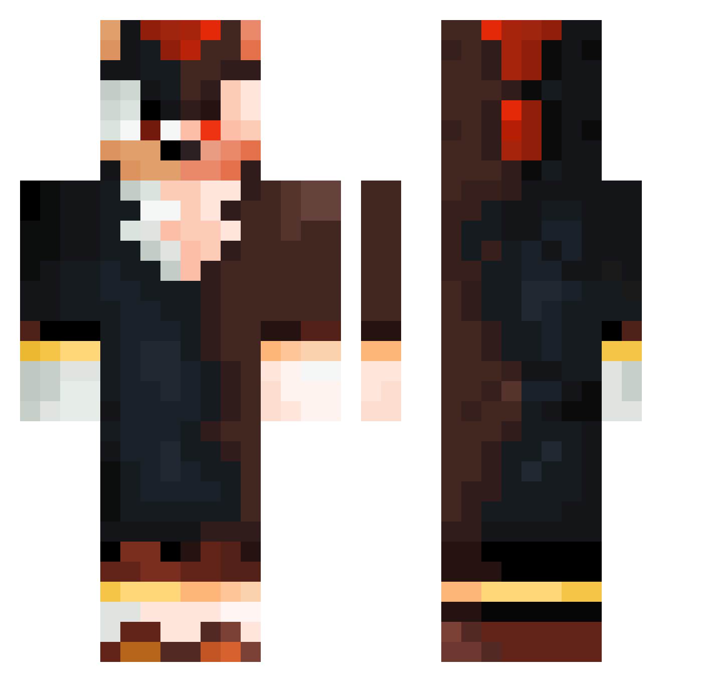Cibrany123 Minecraft skin, front and back view