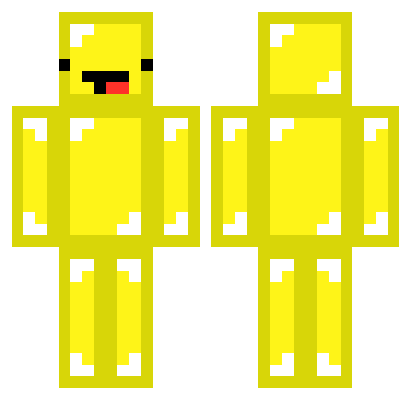 skeppys_lemon Minecraft skin, front and back view