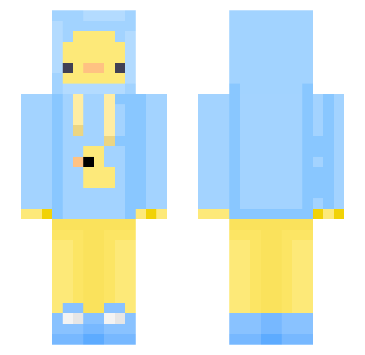 louloupro10 Minecraft skin, front and back view
