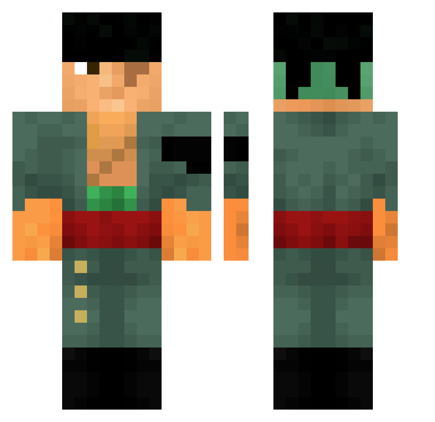 Le_Crack_ Minecraft skin, front and back view
