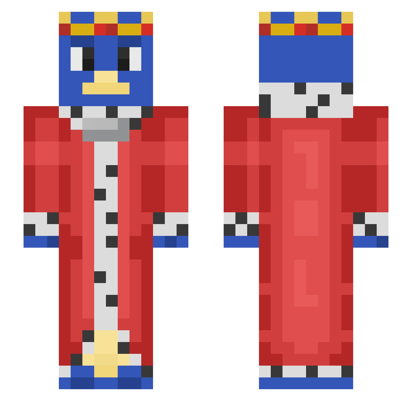 SmartIam Minecraft skin, front and back view
