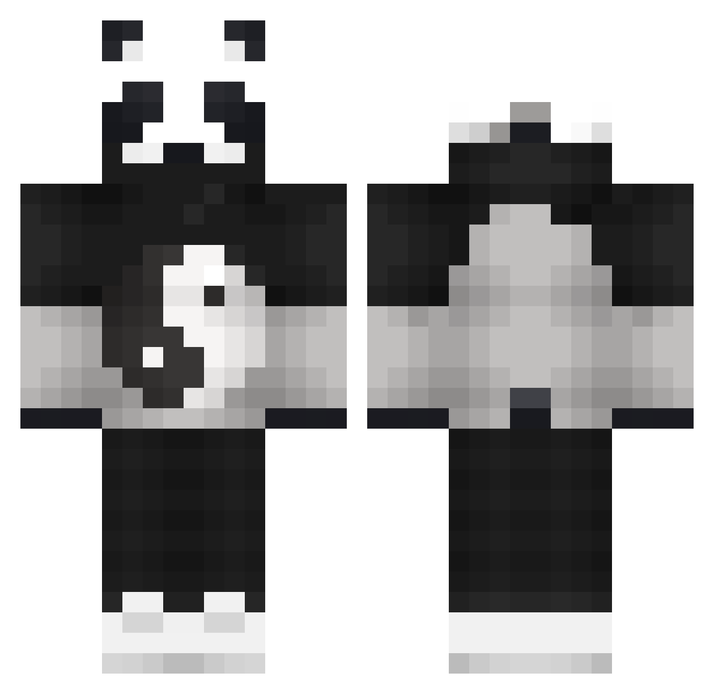 Lexianism Minecraft skin, front and back view