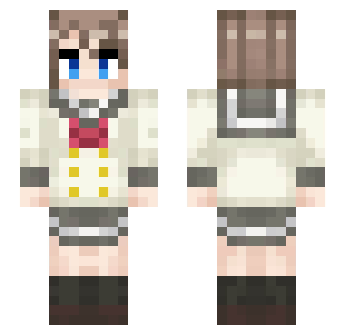 87tiger_13 Minecraft skin, front and back view