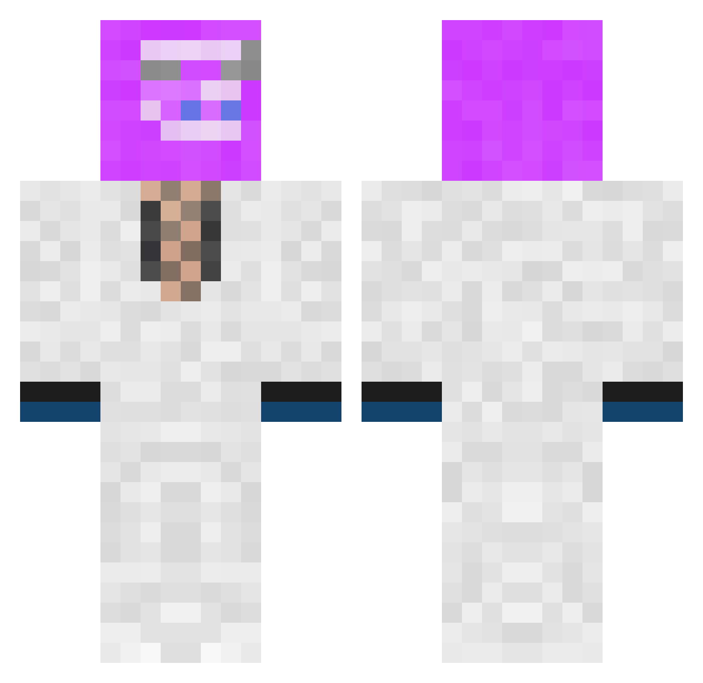 topic Minecraft skin, front and back view