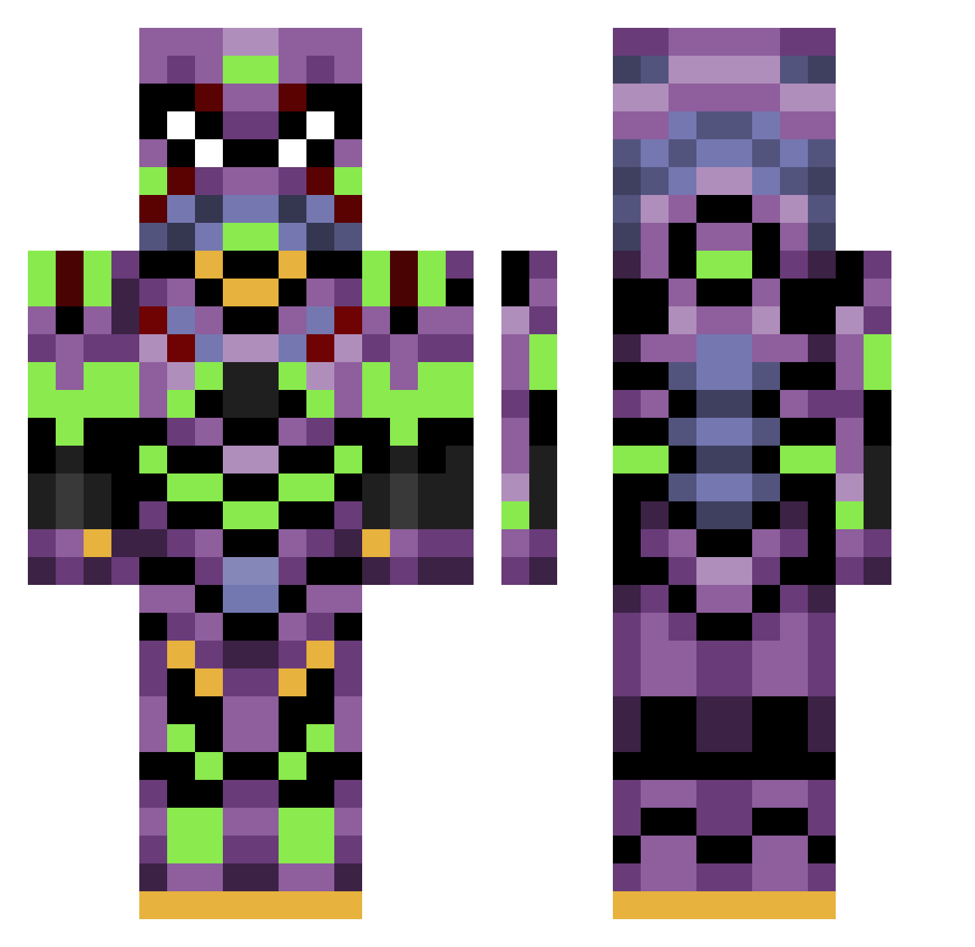 _hyro Minecraft skin, front and back view
