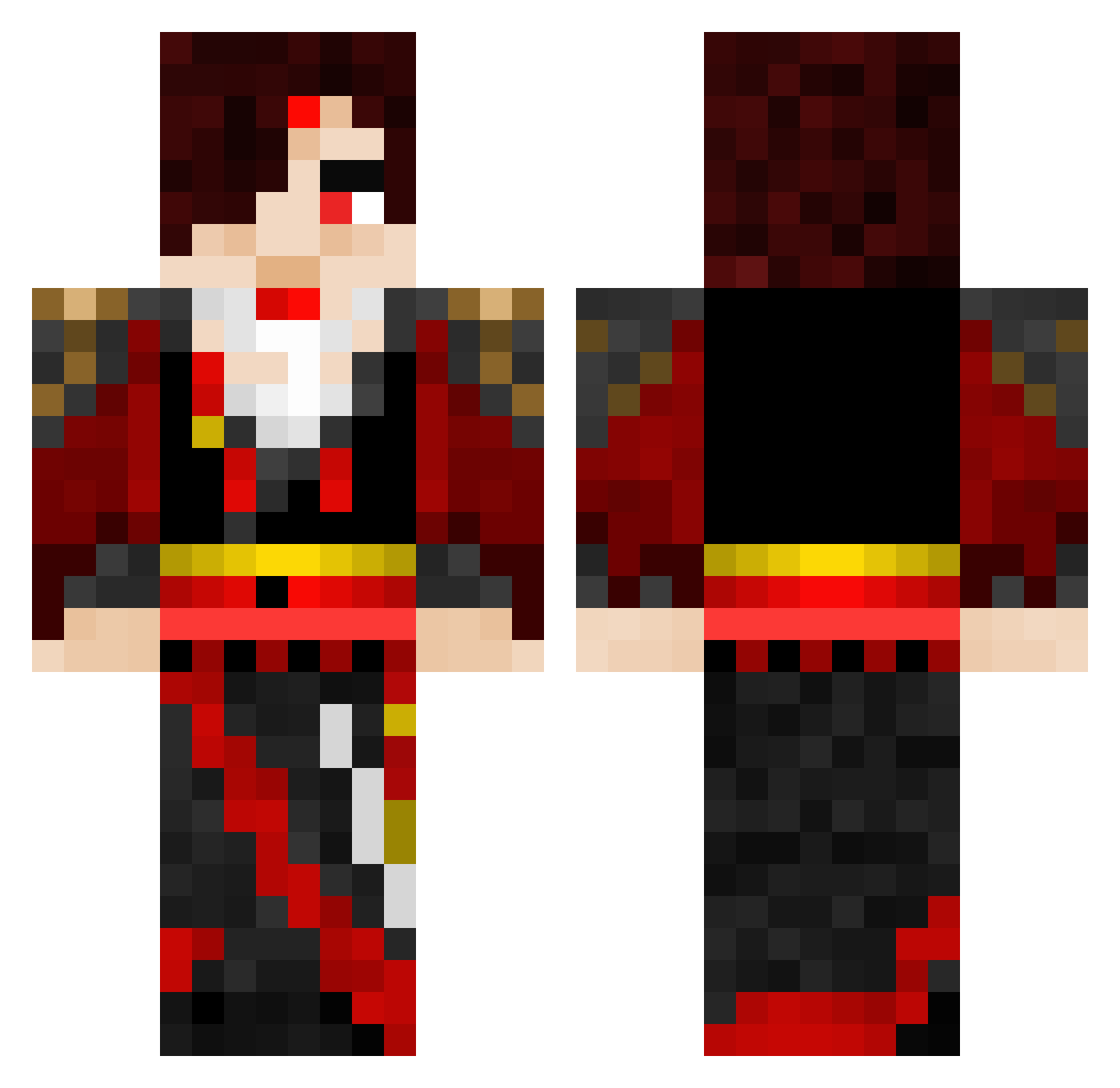 ZRos3 Minecraft skin, front and back view