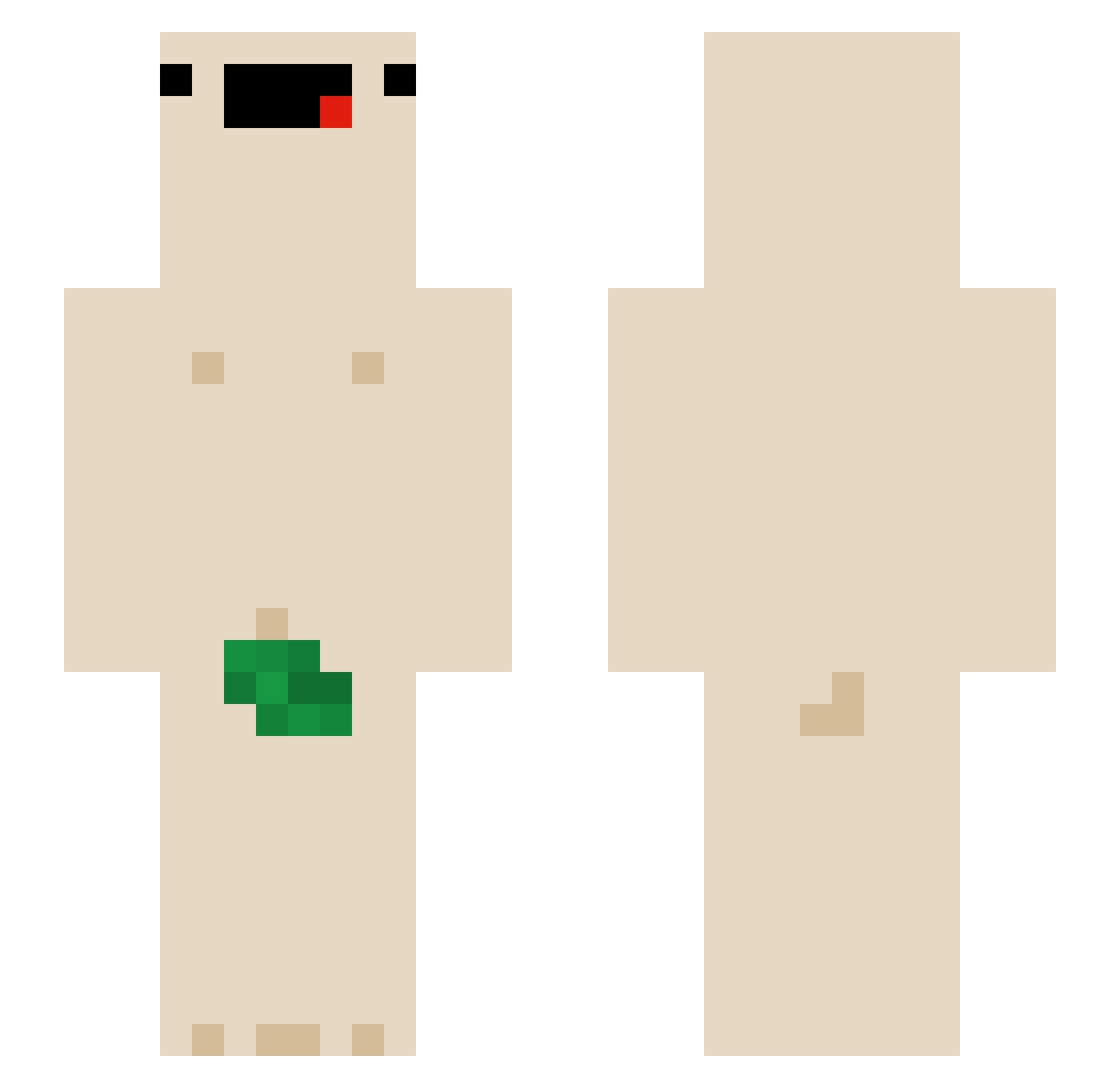 Zebraman_Horse Minecraft skin, front and back view