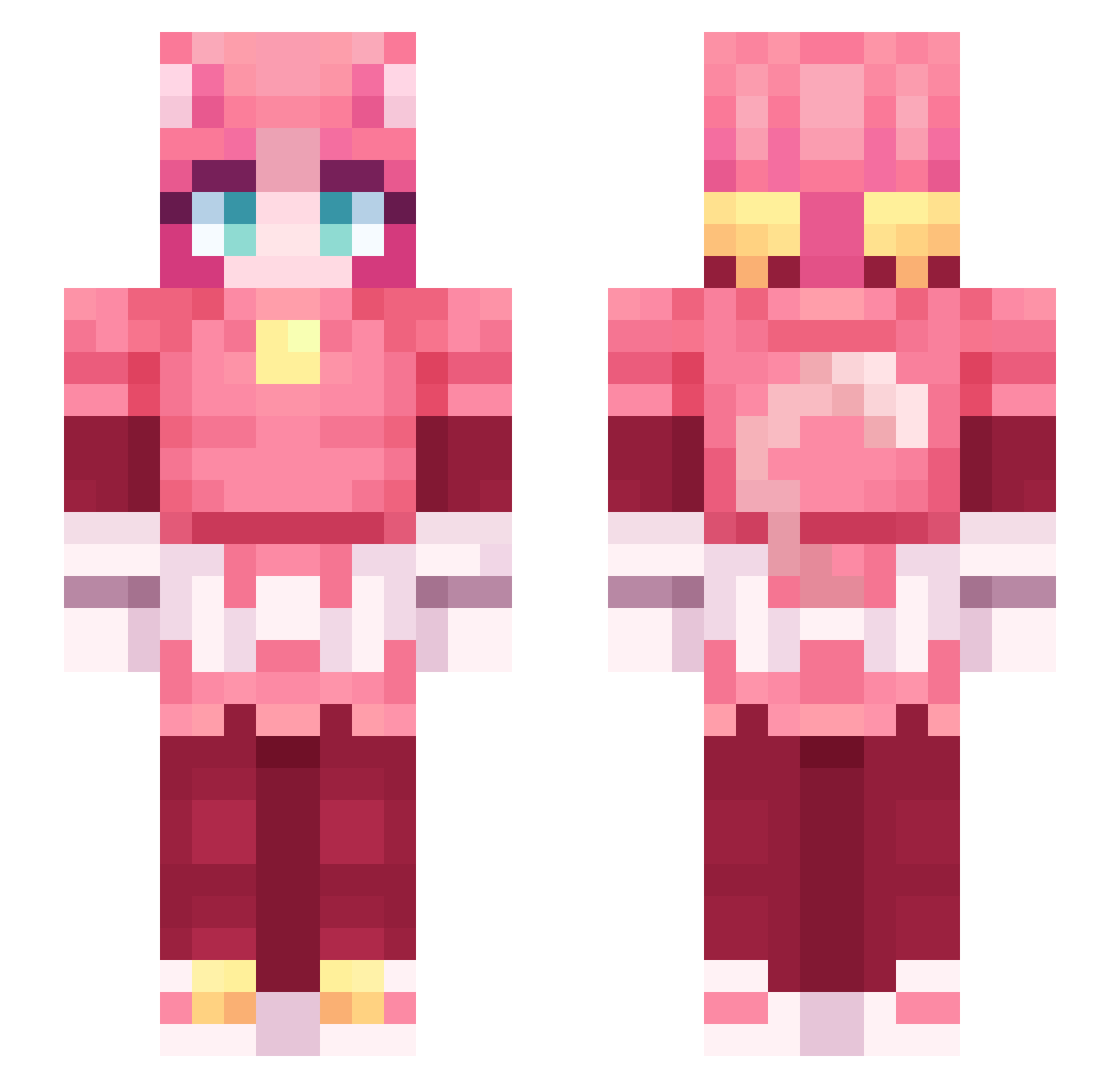 nonchalantnoah Minecraft skin, front and back view