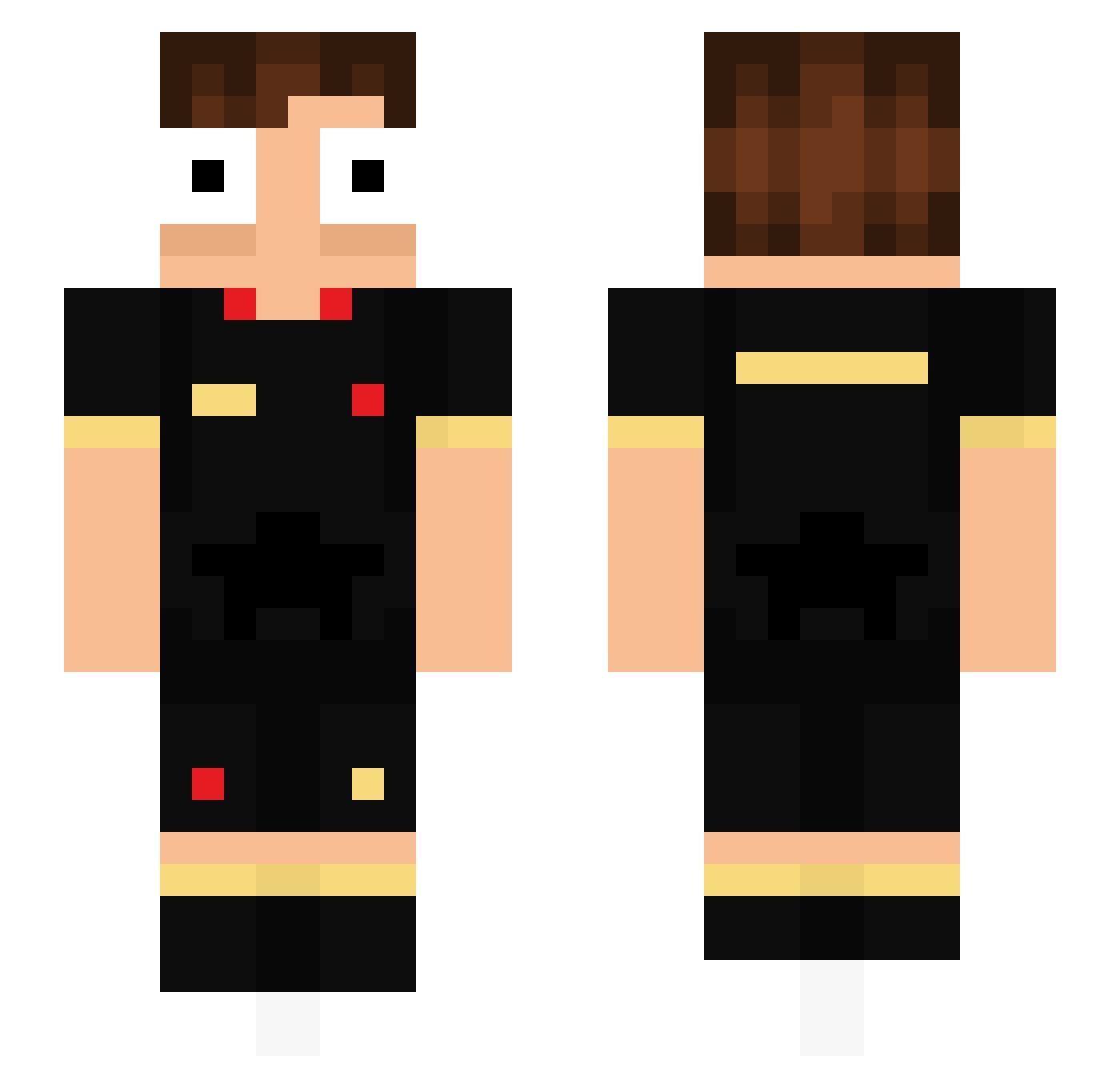 ChaTaii Minecraft skin, front and back view