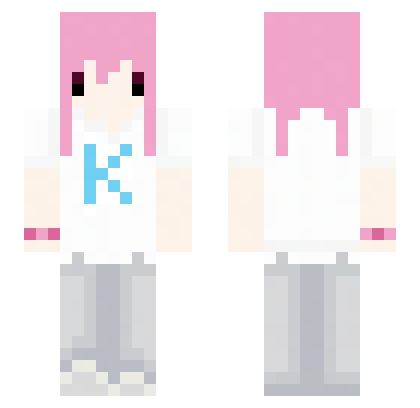 besom Minecraft skin, front and back view