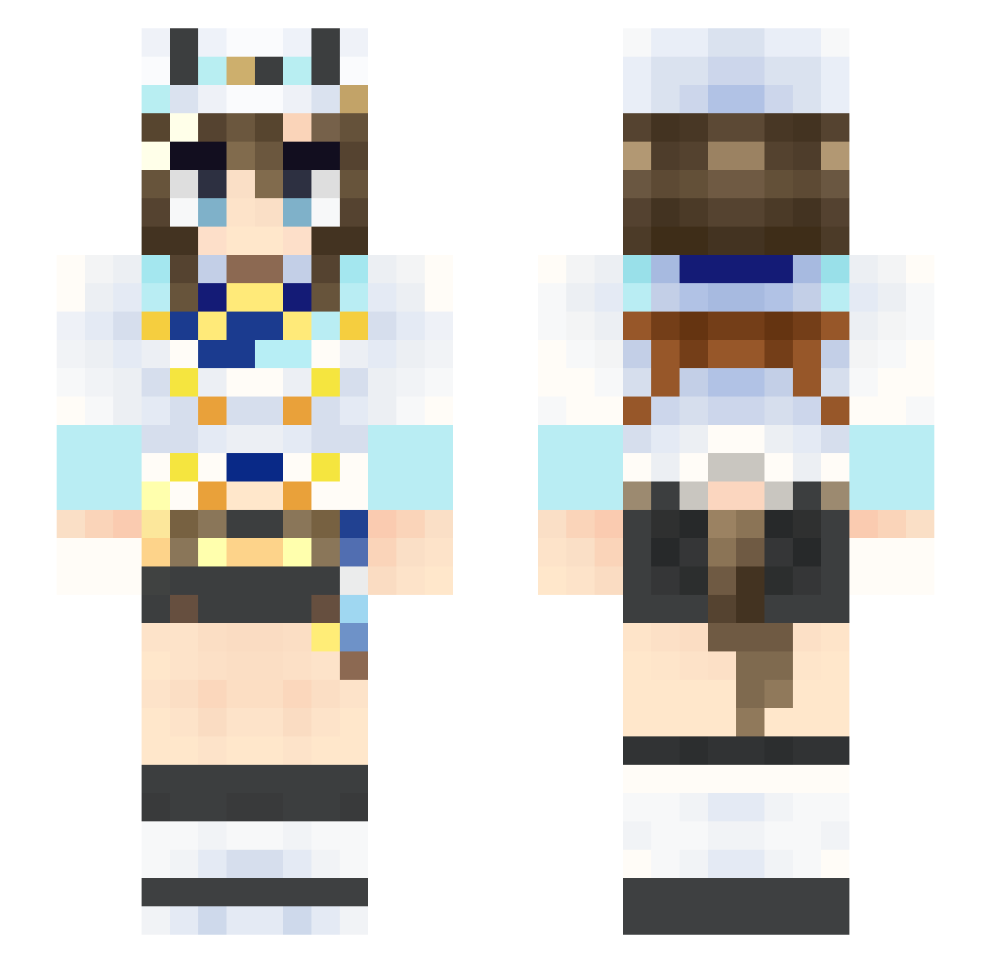IS0__ Minecraft skin, front and back view