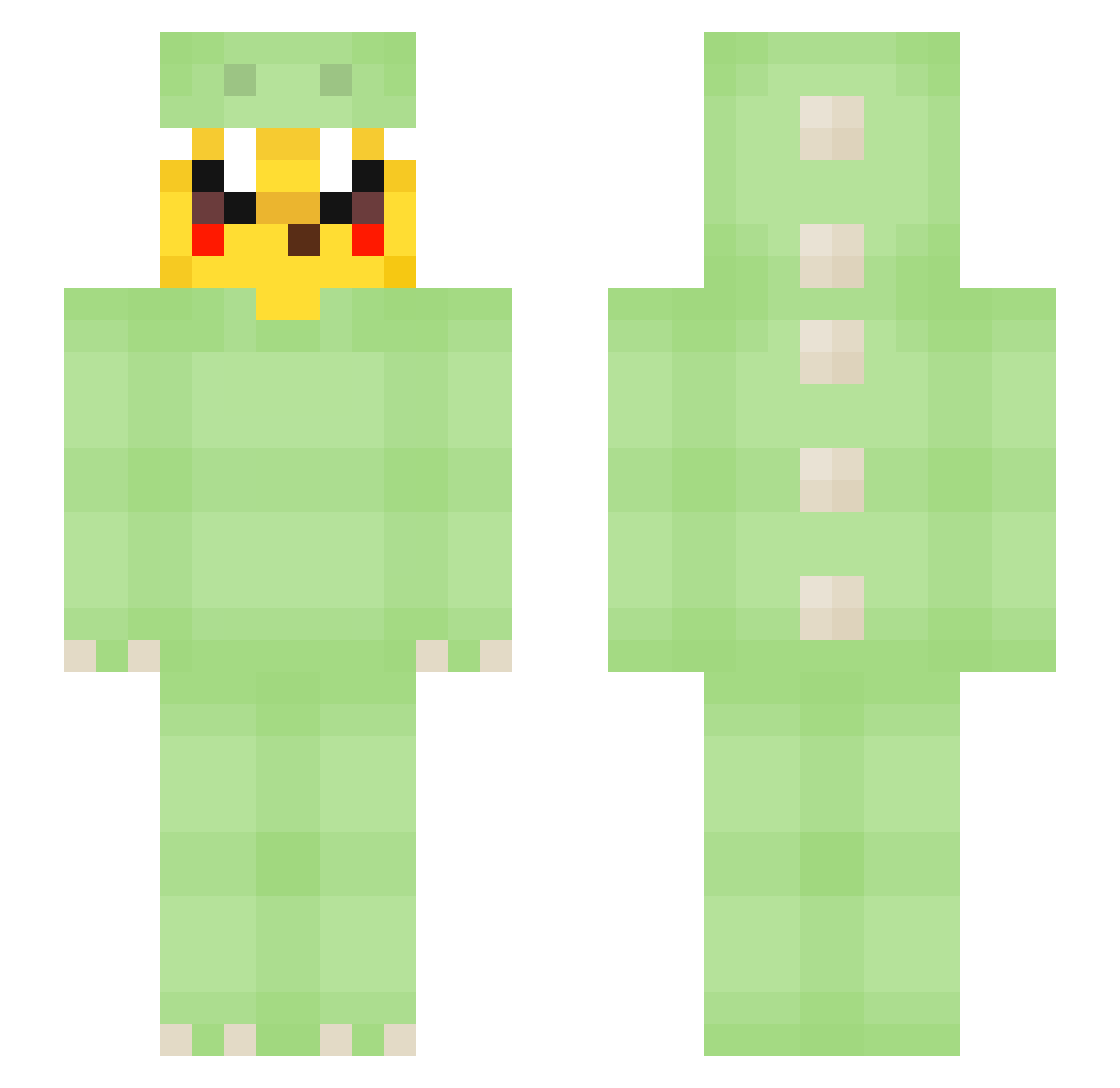 _Nicik_ Minecraft skin, front and back view