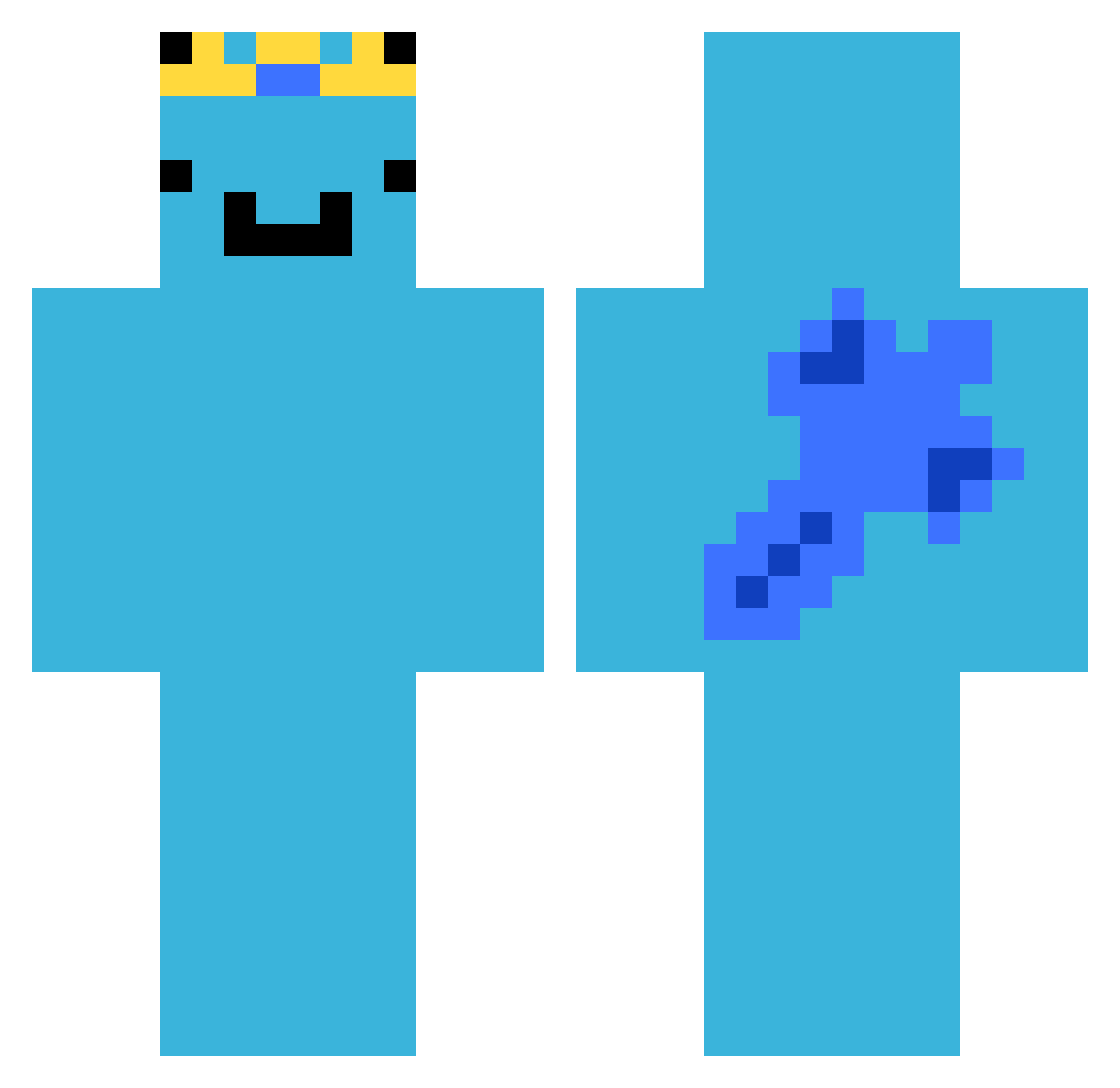 srgbenji Minecraft skin, front and back view