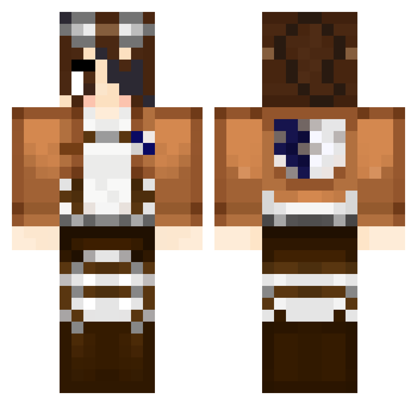 O_xcvb Minecraft skin, front and back view