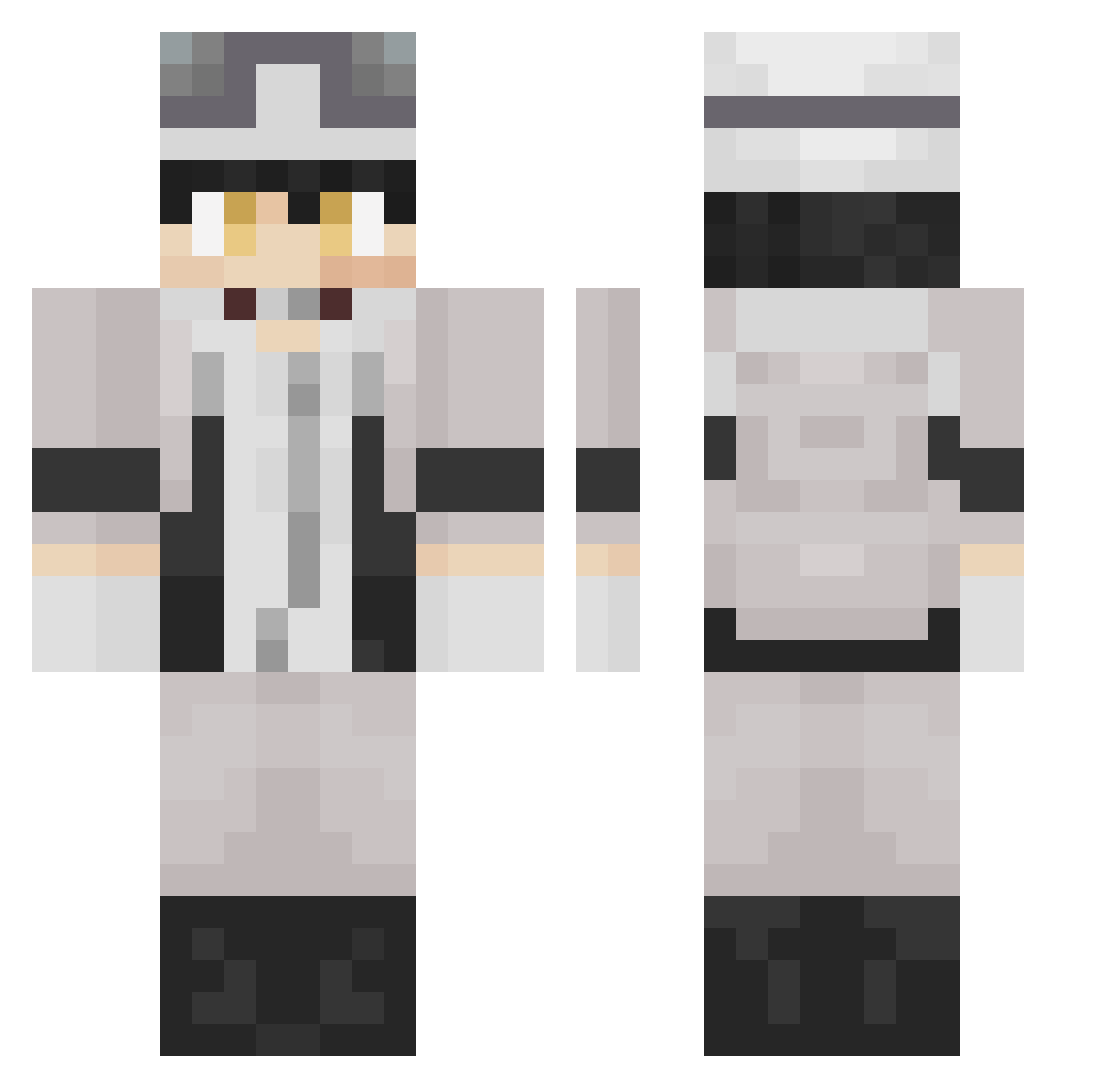 somesoba Minecraft skin, front and back view