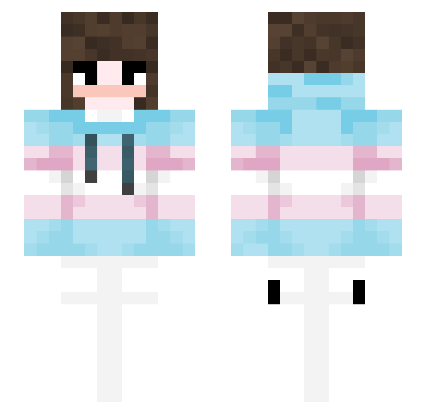 ItssAbby Minecraft skin, front and back view