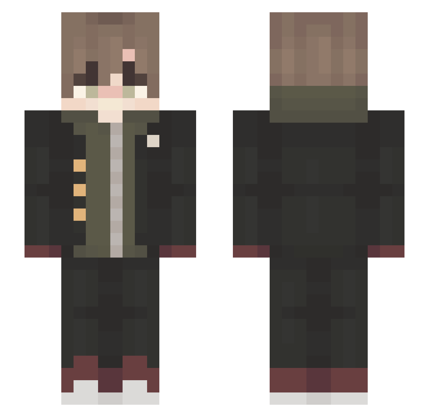 ethanoliam Minecraft skin, front and back view
