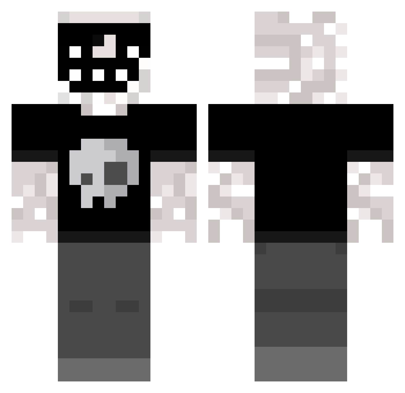 voolzay Minecraft skin, front and back view