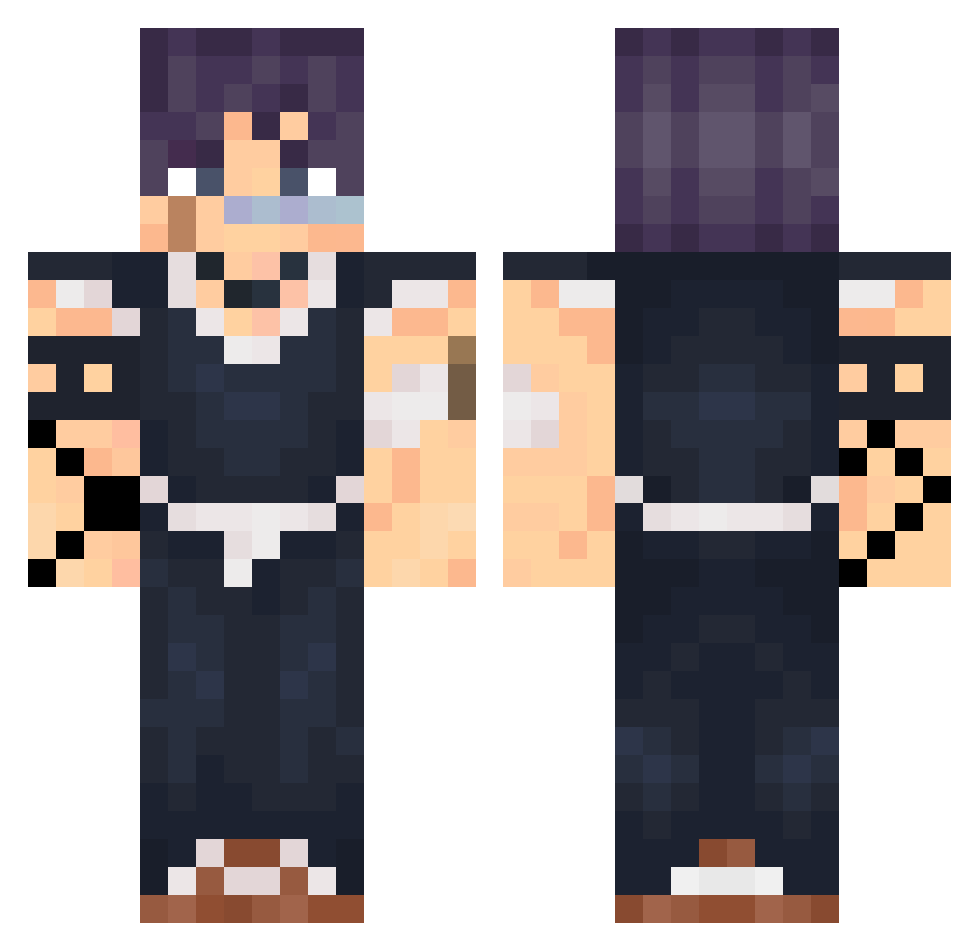 4chs Minecraft skin, front and back view