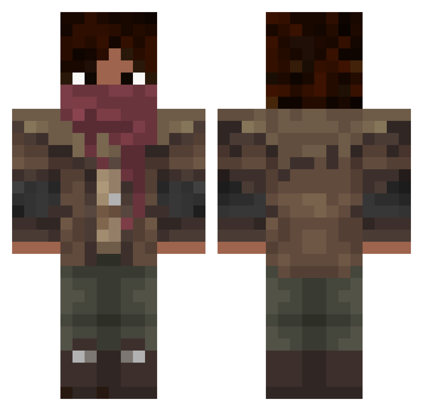 spookyghostboy Minecraft skin, front and back view