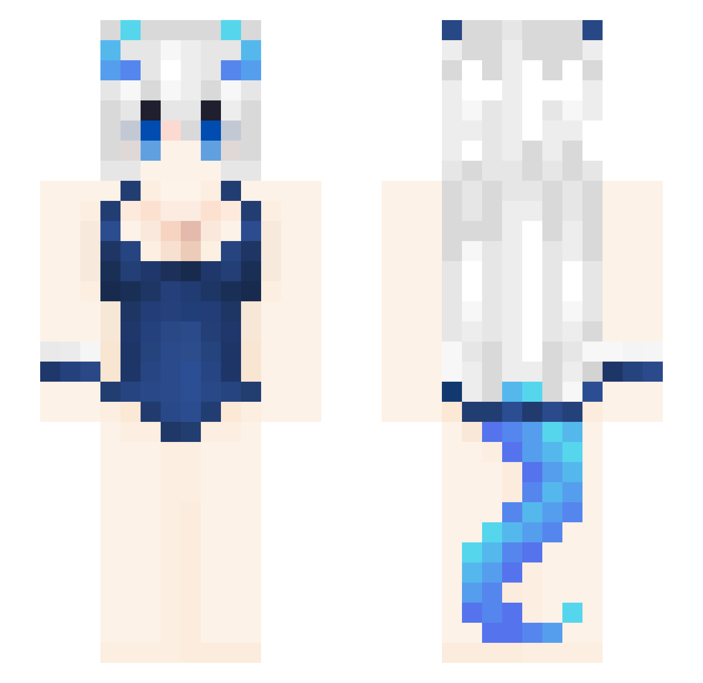 Edbuli Minecraft skin, front and back view