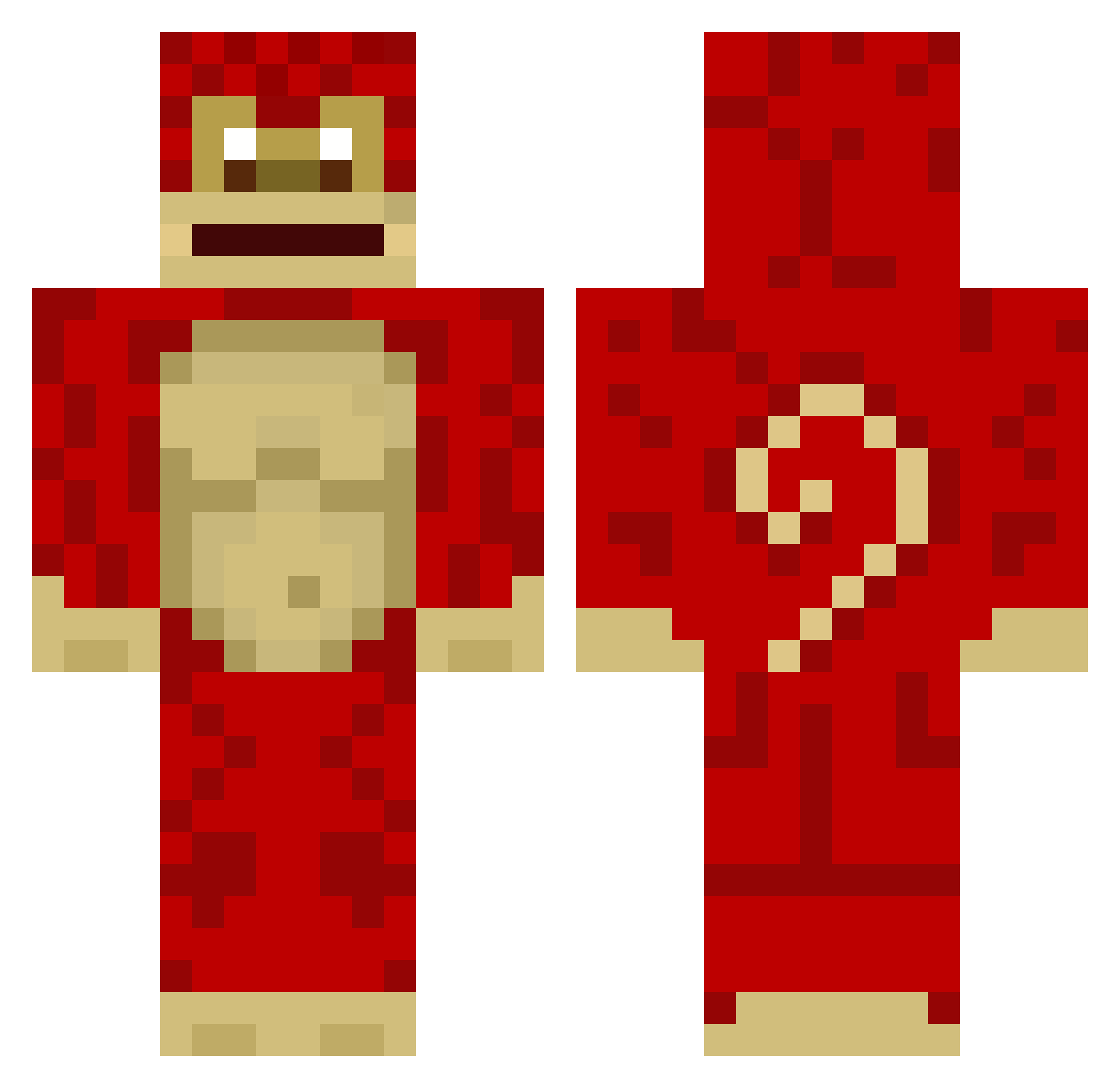 ItDDD Minecraft skin, front and back view