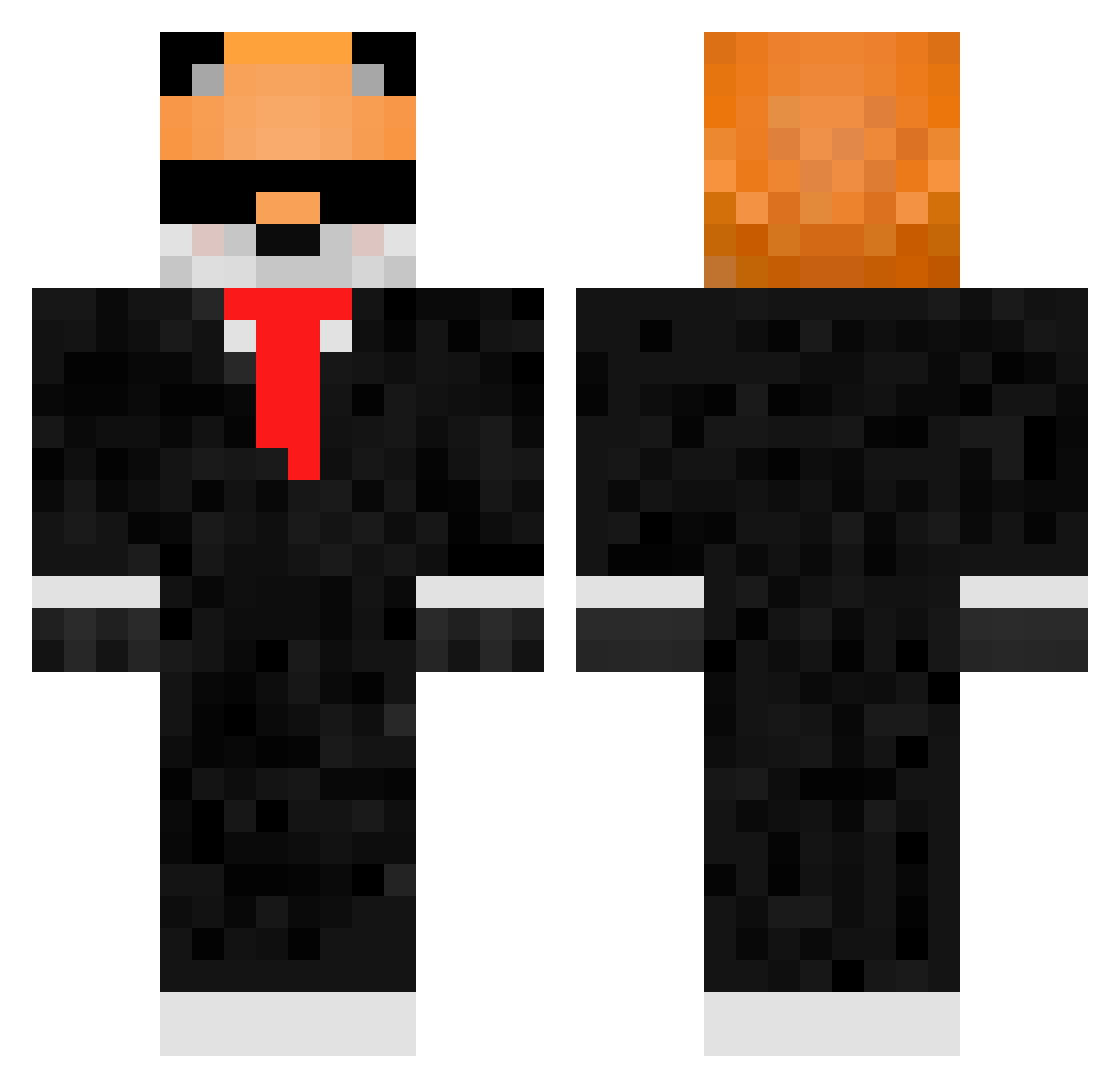 FOXY_888 Minecraft skin, front and back view