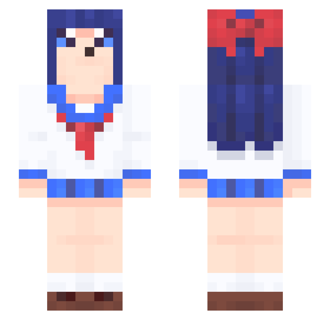 Dr_mintchoco Minecraft skin, front and back view