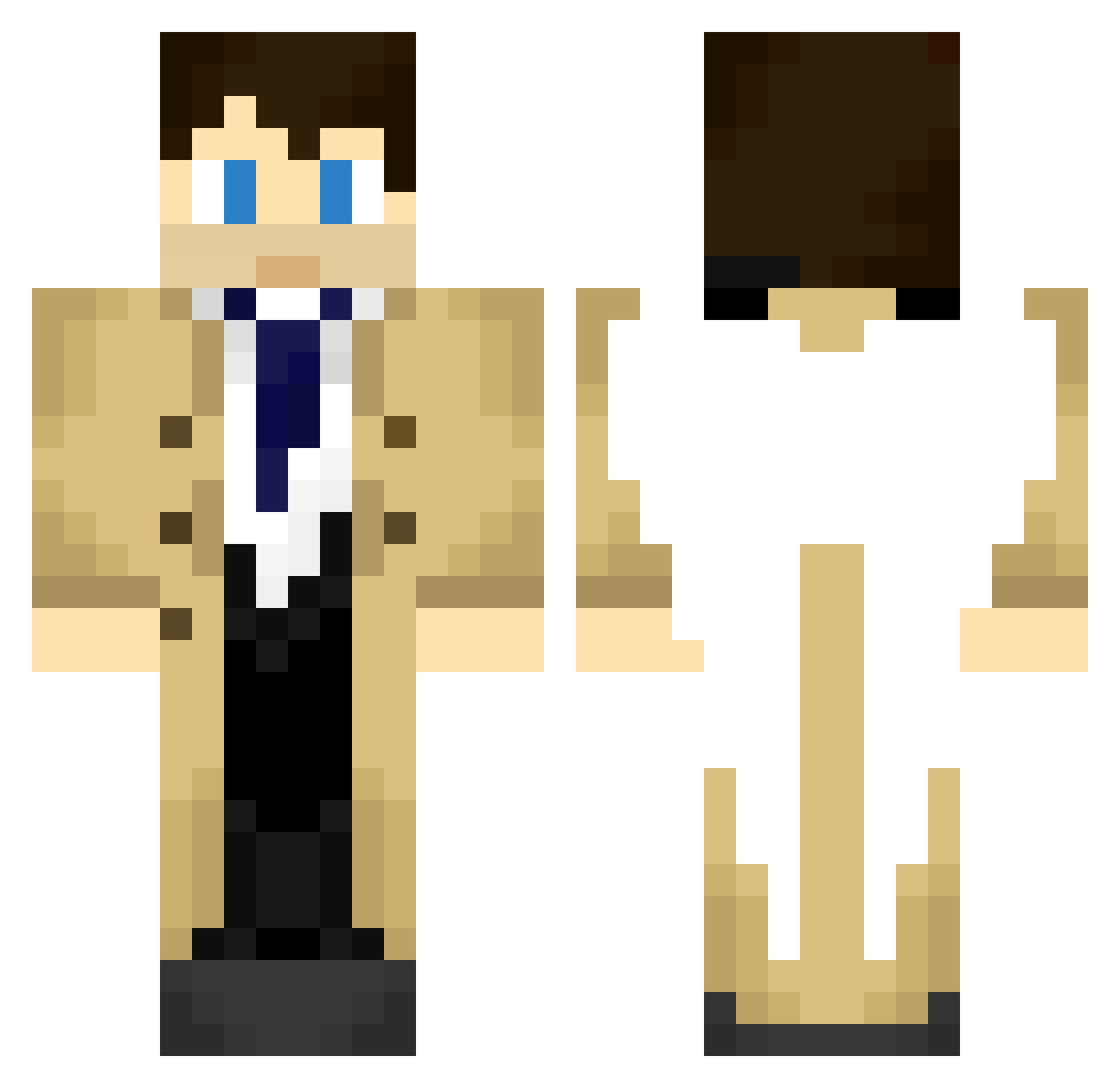 Florentin_______ Minecraft skin, front and back view