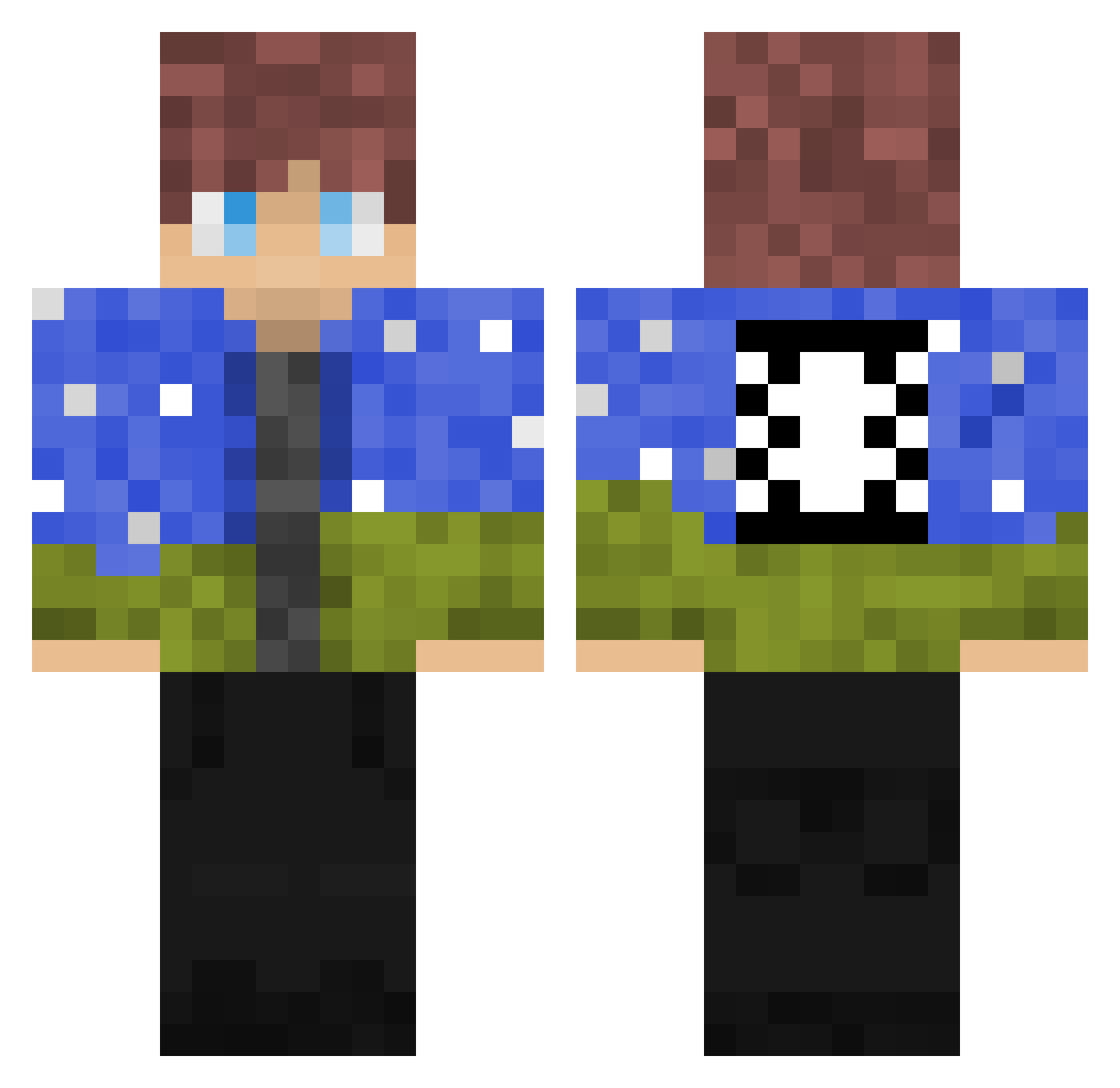 OscarTheIt Minecraft skin, front and back view
