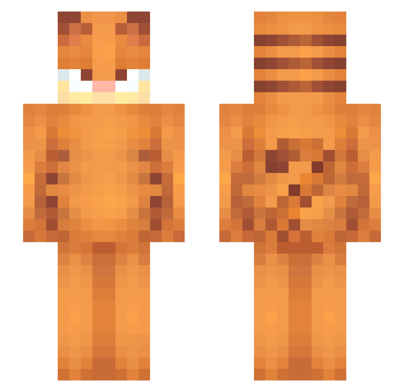 Speshle Minecraft skin, front and back view