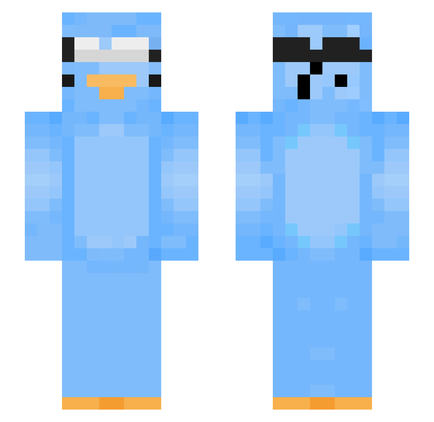 KOALAKING245 Minecraft skin, front and back view
