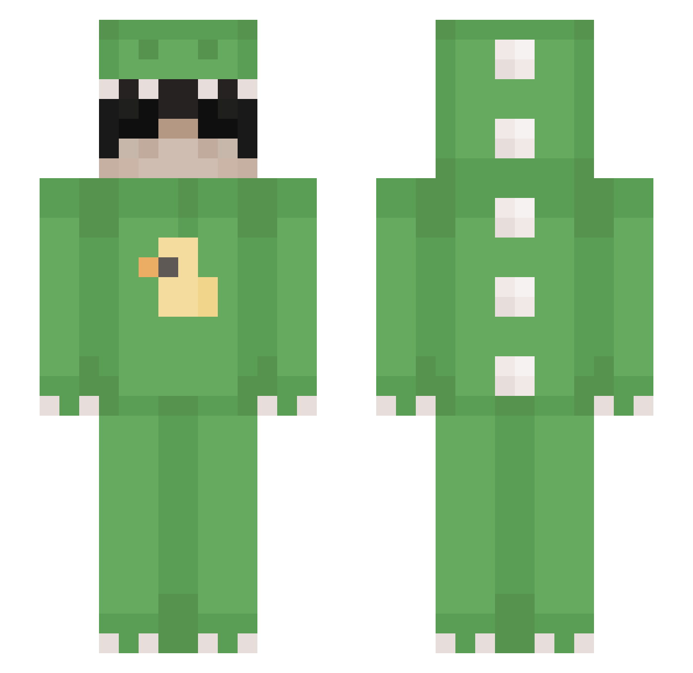 _Sliding_ Minecraft skin, front and back view